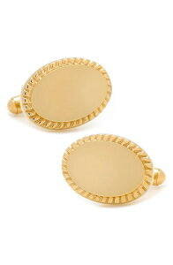 �J�t�����N �����Y �A�N�Z�T���[ �J�t�X�{�^�� Cufflinks, Inc. Engravable Oval Rope Border 14K Gold Plated Cuff Links GOLD �S�[���h