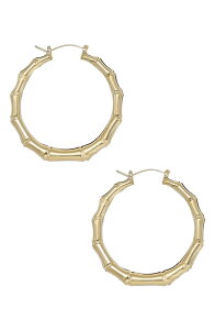 �G�e�B�J ���f�B�[�X �A�N�Z�T���[ �s�A�X�E�C�������O Ettika Bamboo Hoop Earrings GOLD �S�[���h