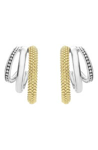 ���S�X ���f�B�[�X �A�N�Z�T���[ �s�A�X�E�C�������O LAGOS Caviar Lux Hoop Earrings TWO-TONE