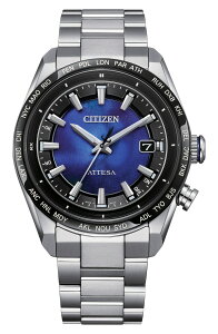 �V�`�Y�� �����Y �A�N�Z�T���[ �r���v Citizen Attesa UNITE with BLUE Worldtime Automatic Bracelet Watch 40.6mm SILVER-TONE �V���o�[