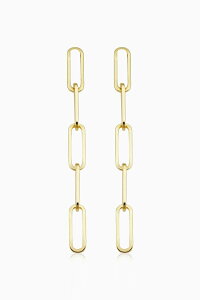 �I���f�B�i ���f�B�[�X �A�N�Z�T���[ �s�A�X�E�C�������O Oradina 14K Yellow Gold Venice Link Drop Earrings Yellow Gold �C�G���[