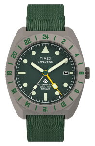 �^�C���b�N�X �����Y �A�N�Z�T���[ �r���v Timexpedition Pioneer Titanium GMT Automatic Webbing Strap Watch 41mm TITANIUM