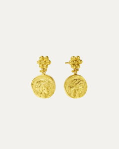 �I�b�g�}���n���Y ���f�B�[�X �A�N�Z�T���[ �s�A�X�E�C�������O Ottoman Hands Goddess Demeter Coin Stud Earrings Gold �S�[���h