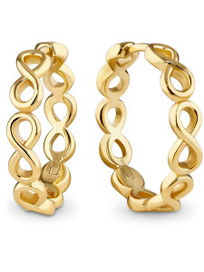 �f���@�^ ���f�B�[�X �A�N�Z�T���[ �s�A�X�E�C�������O DEVATA Infinity Hoop Earrings Plated Sterling Yellow Gold �C�G���[