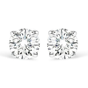 �n�E�X�I�u�u�����A���X ���f�B�[�X �A�N�Z�T���[ �s�A�X�E�C�������O Haus of Brilliance AGS Certified 14K White Gold 1.0 ct Solitaire Diamond Stud Earrings White �z���C�g