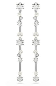 �X�����t�X�L�[ ���f�B�[�X �A�N�Z�T���[ �s�A�X�E�C�������O Swarovski Constella Bar Drop Earrings WHITE/ SILVER �z���C�g