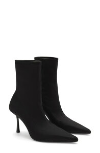 �}���S ���f�B�[�X �V���[�Y �u�[�c�E���C���u�[�c MANGO Pointed Toe Bootie (Women) BLACK �u���b�N