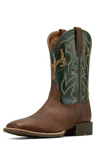�A���A�g �����Y �V���[�Y �u�[�c�E���C���u�[�c Ariat Sport Outdoor Square Toe Cowboy Boot Brown Oiled Rowdy/ Tack Green �O���[��