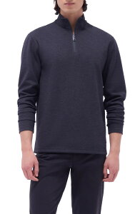 �u�K�b�` �����Y �A�E�^�[ �p�[�J�[�E�X�E�F�b�g �n�[�t�W�b�v Bugatchi Quarter Ziperformance Pullover Black �u���b�N