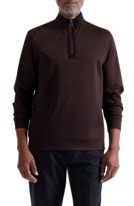 �u�K�b�` �����Y �A�E�^�[ �p�[�J�[�E�X�E�F�b�g �n�[�t�W�b�v Bugatchi Quarter Zipullover Burgundy �o�[�K���f�B