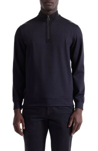 �u�K�b�` �����Y �A�E�^�[ �p�[�J�[�E�X�E�F�b�g �n�[�t�W�b�v Bugatchi Quarter Zipullover Eggplant