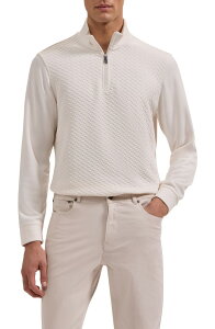 �u�K�b�` �����Y �A�E�^�[ �p�[�J�[�E�X�E�F�b�g �n�[�t�W�b�v �V���c Bugatchi Quarter Zip Sweatshirt Chalk �`���[�N