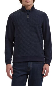 �u�K�b�` �����Y �A�E�^�[ �p�[�J�[�E�X�E�F�b�g �n�[�t�W�b�v �V���c Bugatchi Quarter Zip Sweatshirt Navy �l�C�r�[