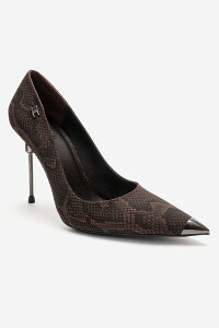 �v�����[�O�V���[�Y ���f�B�[�X �p���v�X Prologue Shoes Carlastiletto Pump Brown Pattern �u���E��