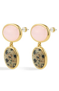 ���u�G�[�W�F�C ���f�B�[�X �A�N�Z�T���[ �s�A�X�E�C�������O Luv AJ Rose Quartz & Dalmatian Jasper Drop Earrings GOLD �S�[���h
