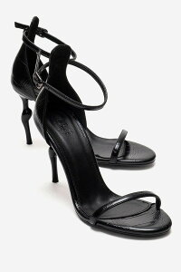 �v�����[�O�V���[�Y ���f�B�[�X �p���v�X �A���N�� Prologue Shoes Yelenankle Strap Stiletto Pump Black Print �u���b�N