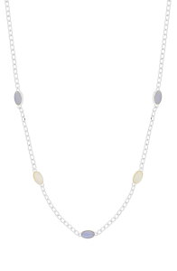 �G�X�e���o�[�g���b�g ���f�B�[�X �A�N�Z�T���[ �l�b�N���X�E�`���[�J�[ ���[�X Estella Bartlett Moonstone & Blue Lace Agate Chainecklace SILVER �V���o�[