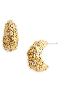 �J���[���T���^�� ���f�B�[�X �A�N�Z�T���[ �s�A�X�E�C�������O Karine Sultan Crystal Nest Hoop Earrings GOLD �S�[���h