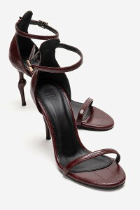 �v�����[�O�V���[�Y ���f�B�[�X �p���v�X �A���N�� Prologue Shoes Yelenankle Strap Stiletto Pump Burgundy Print �o�[�K���f�B