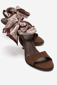 �v�����[�O�V���[�Y ���f�B�[�X �p���v�X Prologue Shoes Marena Stiletto Pump Brown Suede �u���E��