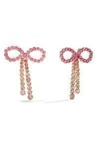 �o�E�u���o�[ ���f�B�[�X �A�N�Z�T���[ �s�A�X�E�C�������O BaubleBar Georgia Crystal Bow Earrings PINK/ GOLD �s���N