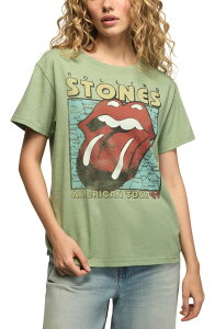 ���b�L�[�u�����h ���f�B�[�X �g�b�v�X �V���c �O���t�B�b�N Lucky Brand Rolling Stone Graphic T-Shirt BASIL �X�g�[��