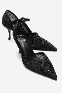 �v�����[�O�V���[�Y ���f�B�[�X �p���v�X Prologue Shoes Rachel Embellished Stiletto Pump Black �u���b�N