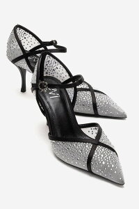 �v�����[�O�V���[�Y ���f�B�[�X �p���v�X Prologue Shoes Rachel Embellished Stiletto Pump Grey �O���[
