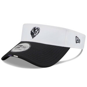�j���[�G�� �����Y �A�N�Z�T���[ �X�q Men's New Era White/Black Baltimore Ravens 2025 NFL Training Camp Adjustable Visor White �z���C�g