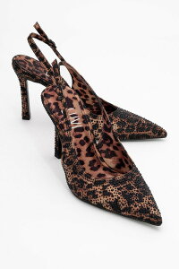 �v�����[�O�V���[�Y ���f�B�[�X �p���v�X Prologue Shoes Roya Pointed Toe Stiletto Pump Leopard �A�j�}��