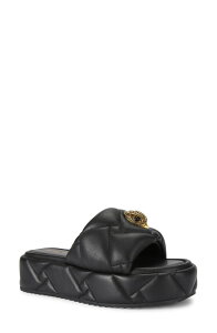 �J�[�g�W�F�C�K�[�����h�� ���f�B�[�X �V���[�Y �T���_�� �v���b�g�t�H�[�� Kurt Geiger London Kensingtion Puff Platform Slide Sandal Black �u���b�N