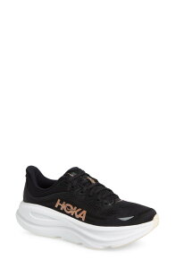 �z�J�I�l�I�l ���f�B�[�X �V���[�Y �X�j�[�J�[ HOKA Bondi 9 Running Shoe Black / Rose Gold �u���b�N