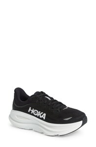�z�J�I�l�I�l ���f�B�[�X �V���[�Y �X�j�[�J�[ HOKA Bondi 9 Running Shoe Black / White �z���C�g