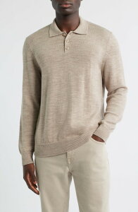 �A���b�N�X�N���[�� �����Y �g�b�v�X �|���V���c �E�[�� �Z�[�^�[ ALEX CRANE Anchor Merino Wool Polo Sweater Bone