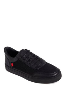 �}�[�N�W���Z�t�j���[���[�N ���f�B�[�X �V���[�Y �X�j�[�J�[ ���b�V�� ���U�[ Marc Joseph New York Columbia Street Hands Free Technology Leather Mesh Sneaker Black Grainy Leather �u���b�N