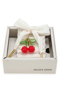 �S�[���f���O�[�X ���f�B�[�X �V���[�Y �X�j�[�J�[ ���[�X Golden Goose Skins Cherry Charm Shoelaces (Women) OPTIC WHITE �z���C�g