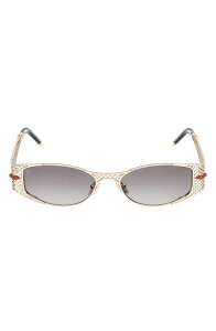 �N���X�`�����E���u�^�� ���f�B�[�X �A�N�Z�T���[ �T���O���X�E�A�C�E�F�A Christian Louboutin 55mm Gradient Oval Sunglasses GOLD / CRYSTAL BLACK / ZEISS �u���b�N