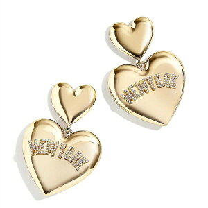 �E�F�A �o�C �G���� �A���h���[�Y ���f�B�[�X �A�N�Z�T���[ �s�A�X�E�C�������O WEAR by Erin Andrews x Baublebar New York Yankees Heart Statement Drop Earrings Gold �S�[���h