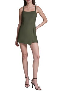 �r�[�V�r�[�W�[ ���f�B�[�X �g�b�v�X �����s�[�X �����p�[�X BCBG Square Neck RomperUSTIC OLIVE �I���[�u
