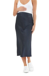 ���C�v�}�^�j�e�B ���f�B�[�X �{�g���X�J�[�g �T�e�� Ripe Maternity Lexie Satin Skirt (Maternity) Navy �l�C�r�[