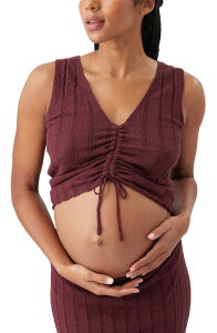 ���C�v�}�^�j�e�B ���f�B�[�X �g�b�v�X �V���c ���u�j�b�g Ripe Maternity Misha Rib Knitank (Maternity) Maroon �}���[��
