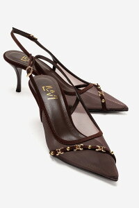 �v�����[�O�V���[�Y ���f�B�[�X �p���v�X Prologue Shoes Pioren Stiletto Pump Brown �u���E��