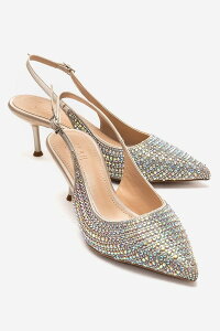 �v�����[�O�V���[�Y ���f�B�[�X �p���v�X Prologue Shoes Yasmina Embellished Stiletto Pump Nude