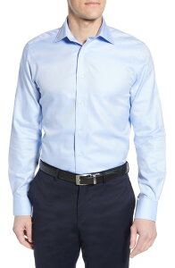 �f�C�r�b�h�h�i�q���[ �����Y �g�b�v�X �V���c Davidonahue Luxury Non-Iron Trim Fit Solidresshirt Sky