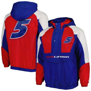 �X�^�[�^�[ �����Y �A�E�^�[ �W���P�b�g�E�u���]�� Men'starteroyal/Red Kyle Larson The Body Check Half-Snapullover Jacket Royal ���b�h