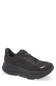 �z�J�I�l�I�l �����Y �V���[�Y �X�j�[�J�[ HOKA Bondi 9 Running Shoe Black / Black �u���b�N