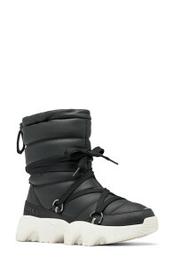 �\���� ���f�B�[�X �V���[�Y �u�[�c�E���C���u�[�c SOREL Kinetic Impact NXT Mid Waterproof Boot Black/ Sea Salt �u���b�N