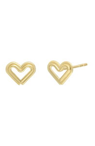 �{�j�[ �����B ���f�B�[�X �A�N�Z�T���[ �s�A�X�E�C�������O Bony Levy 14K Gold Heart Stud Earrings (Nordstrom Exclusive) 14KY �S�[���h