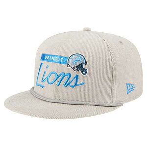 �j���[�G�� �����Y �A�N�Z�T���[ �X�q �R�[�f�����C Men's New Era Gray Detroit Lions Cord Rope Corduroy 9FIFTY Snapback Hat Gray �O���[