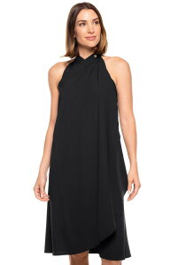 �N�[���o�[ ���f�B�[�X �A�N�Z�T���[ �}�t���[�E�X�g�[���E�X�J�[�t Coolibar Women's Isla Convertible Wrap UPF 50+ Sun Protection Black �u���b�N